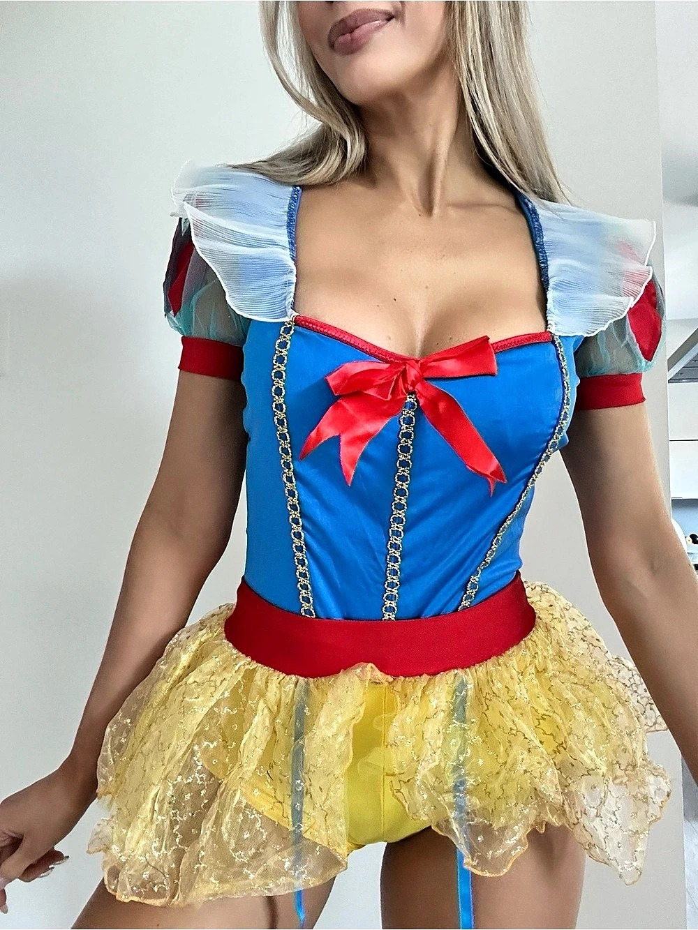 Leg Avenue Sexy Miss Snow White Costume Set Blue & Yellow Small